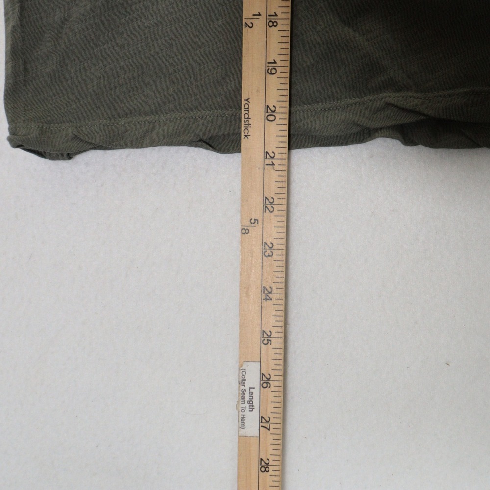 We The Free T-Shirt Women S Boxy Slub Knit Cap Sleeve Tee Olive Green Cotton - Picture 5 of 10